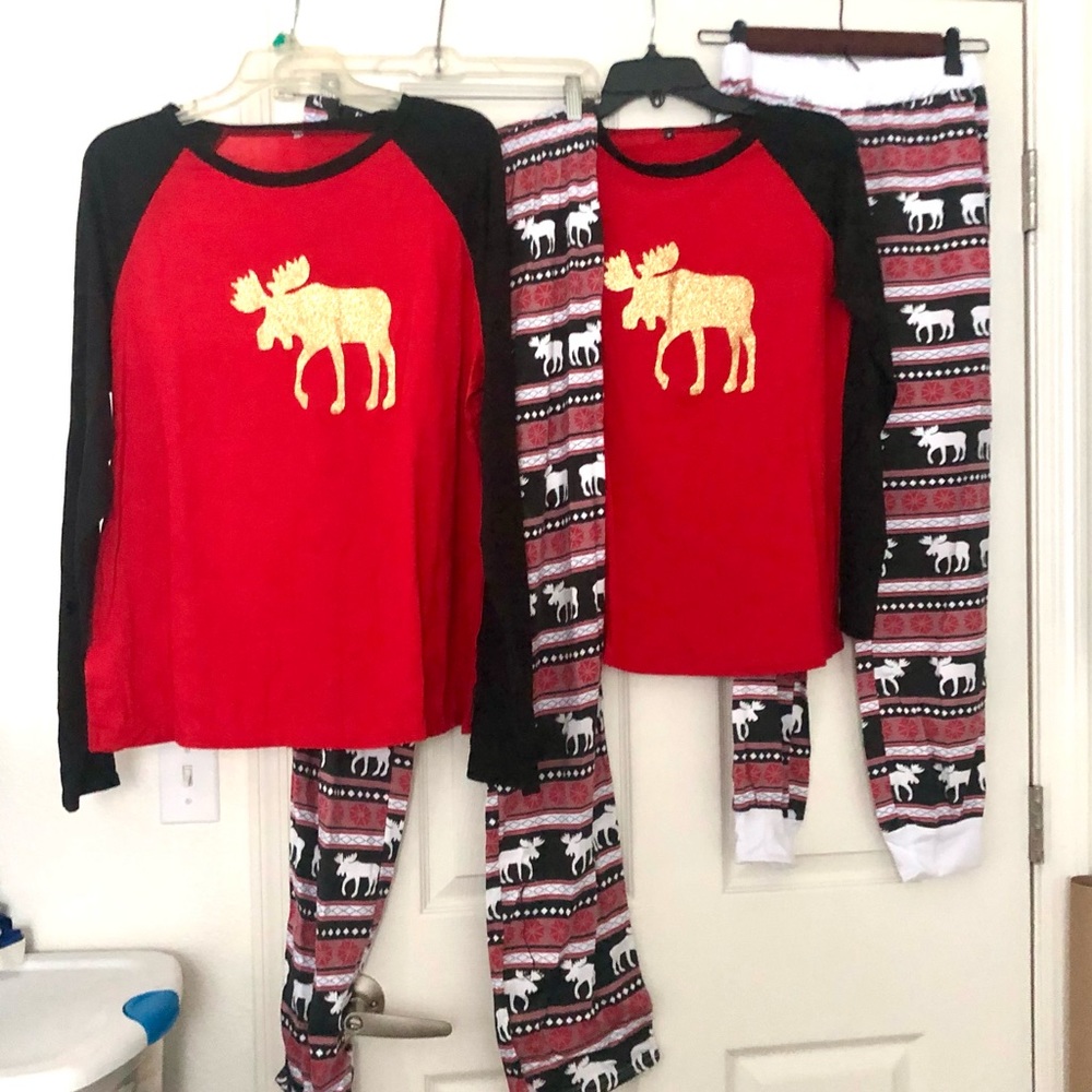 Christmas Matching Moose Pjs - Couples Bundle